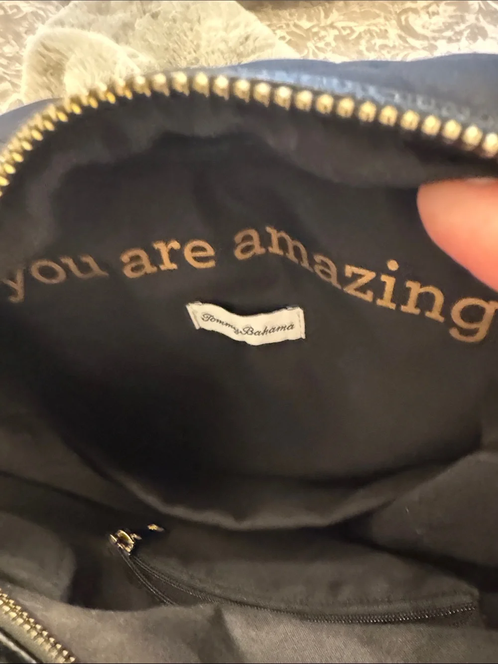 Tommy Bahama Quilted Black Backpack